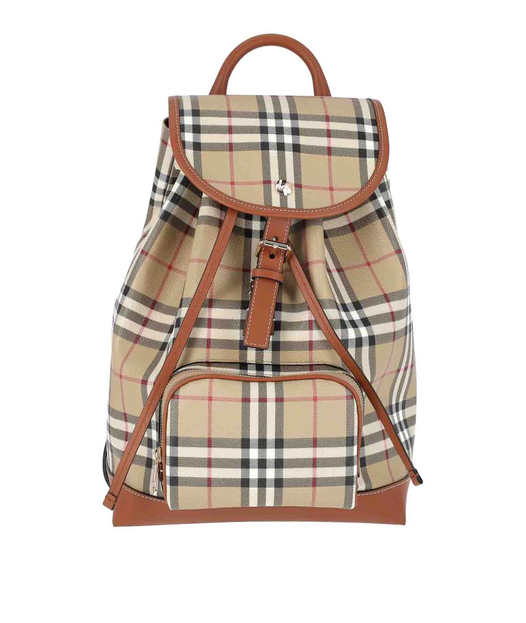 BURBERRY Бежевый синтетический рюкзак, фото 1