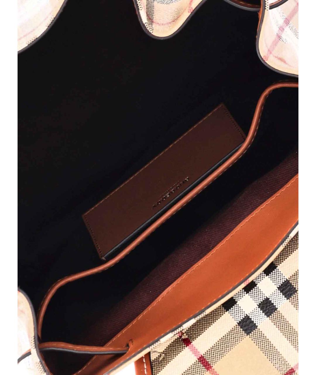 BURBERRY Бежевый синтетический рюкзак, фото 4