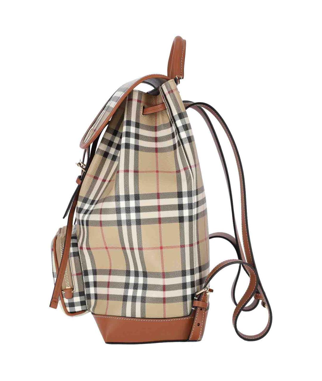 BURBERRY Бежевый синтетический рюкзак, фото 5