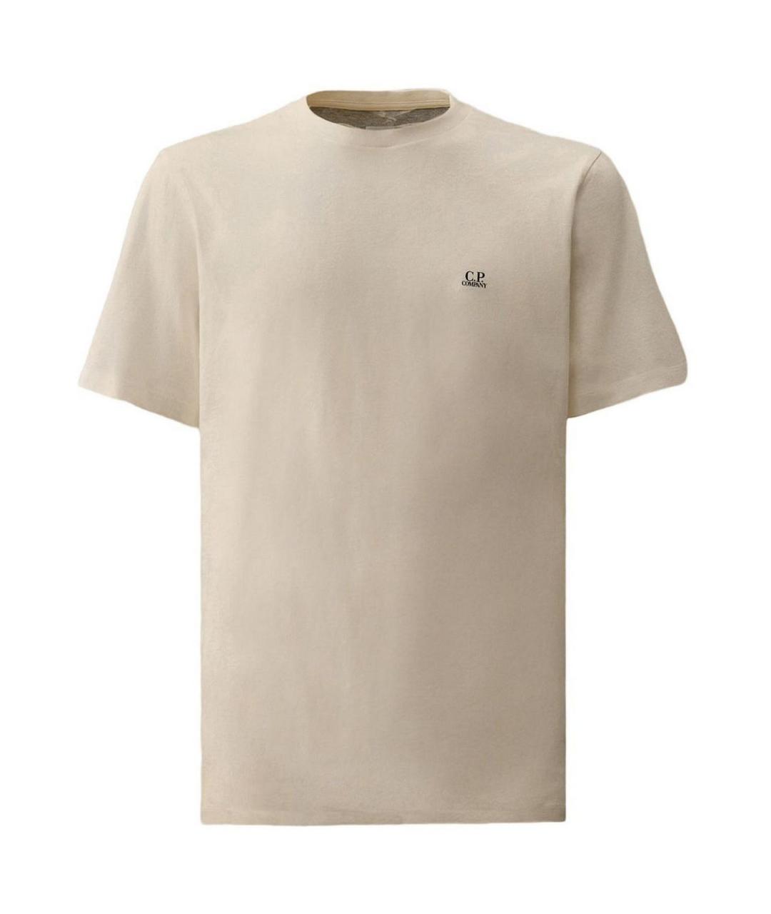CP COMPANY Бежевая хлопковая футболка, фото 1