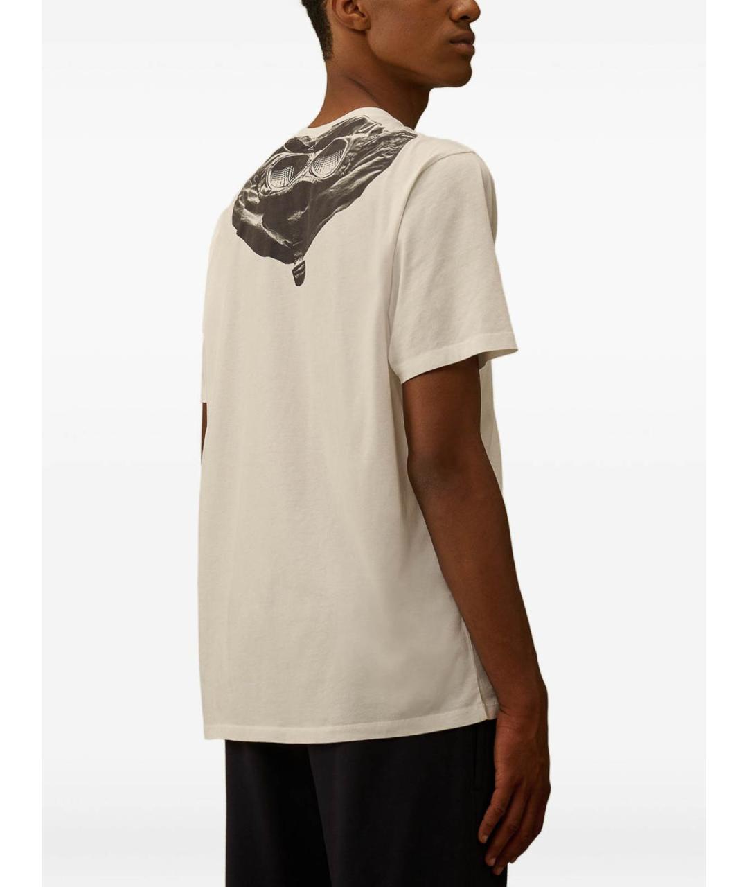 CP COMPANY Бежевая хлопковая футболка, фото 3