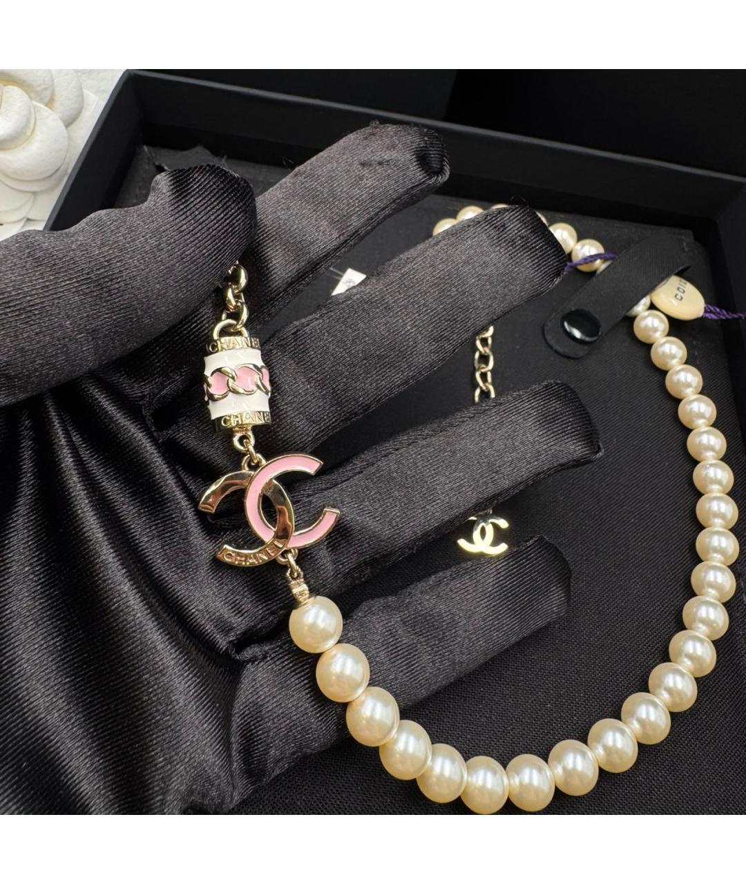 CHANEL Белое колье, фото 2