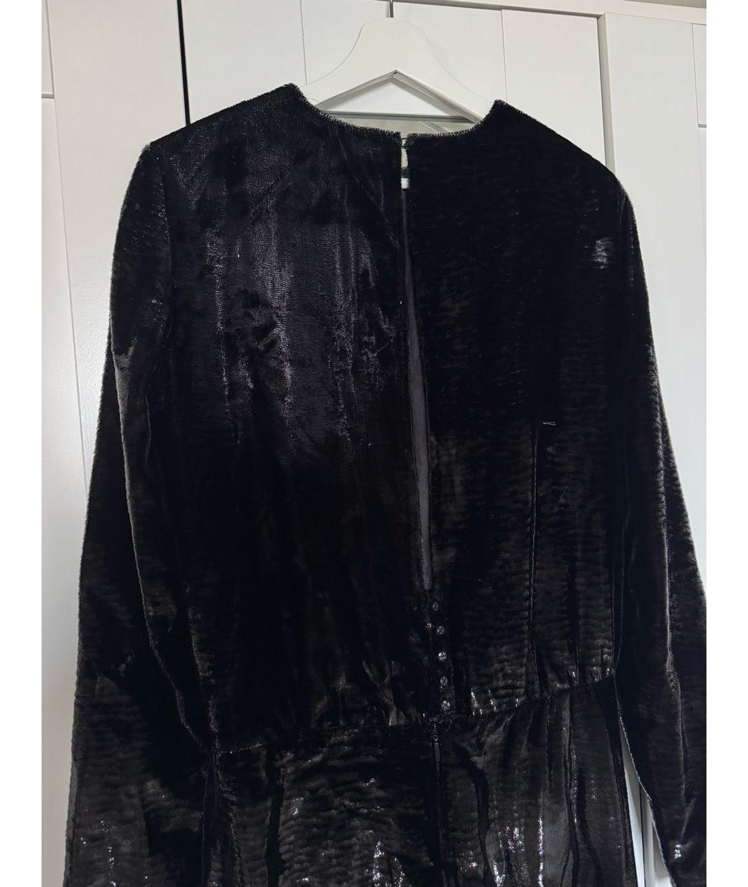 SAINT LAURENT Черное полиамидовое вечернее платье, фото 4