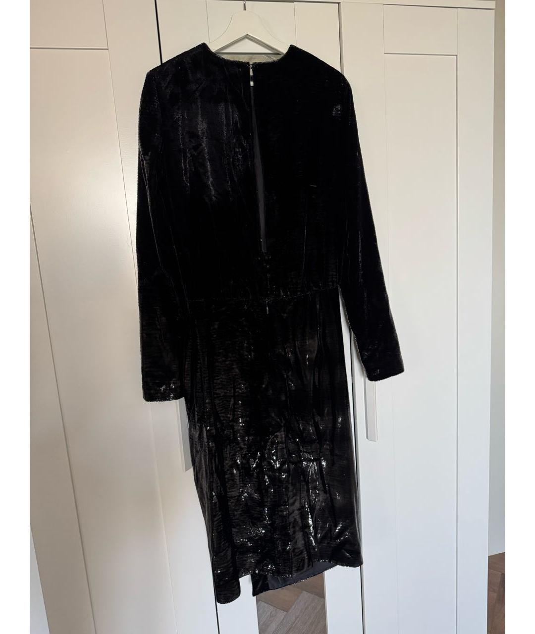 SAINT LAURENT Черное полиамидовое вечернее платье, фото 3