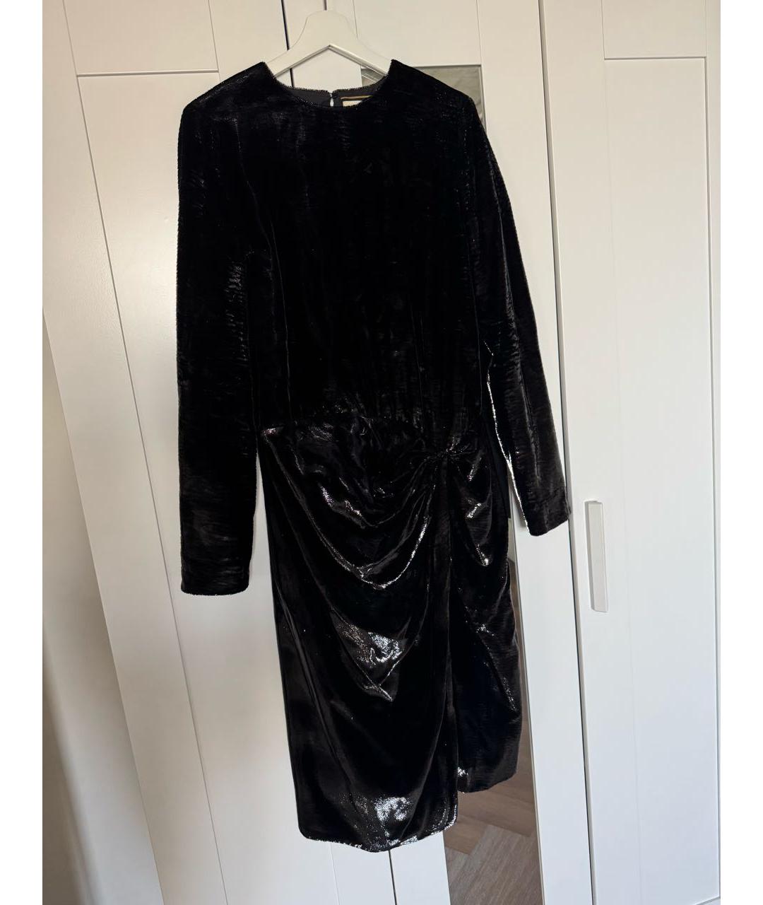 SAINT LAURENT Черное полиамидовое вечернее платье, фото 2
