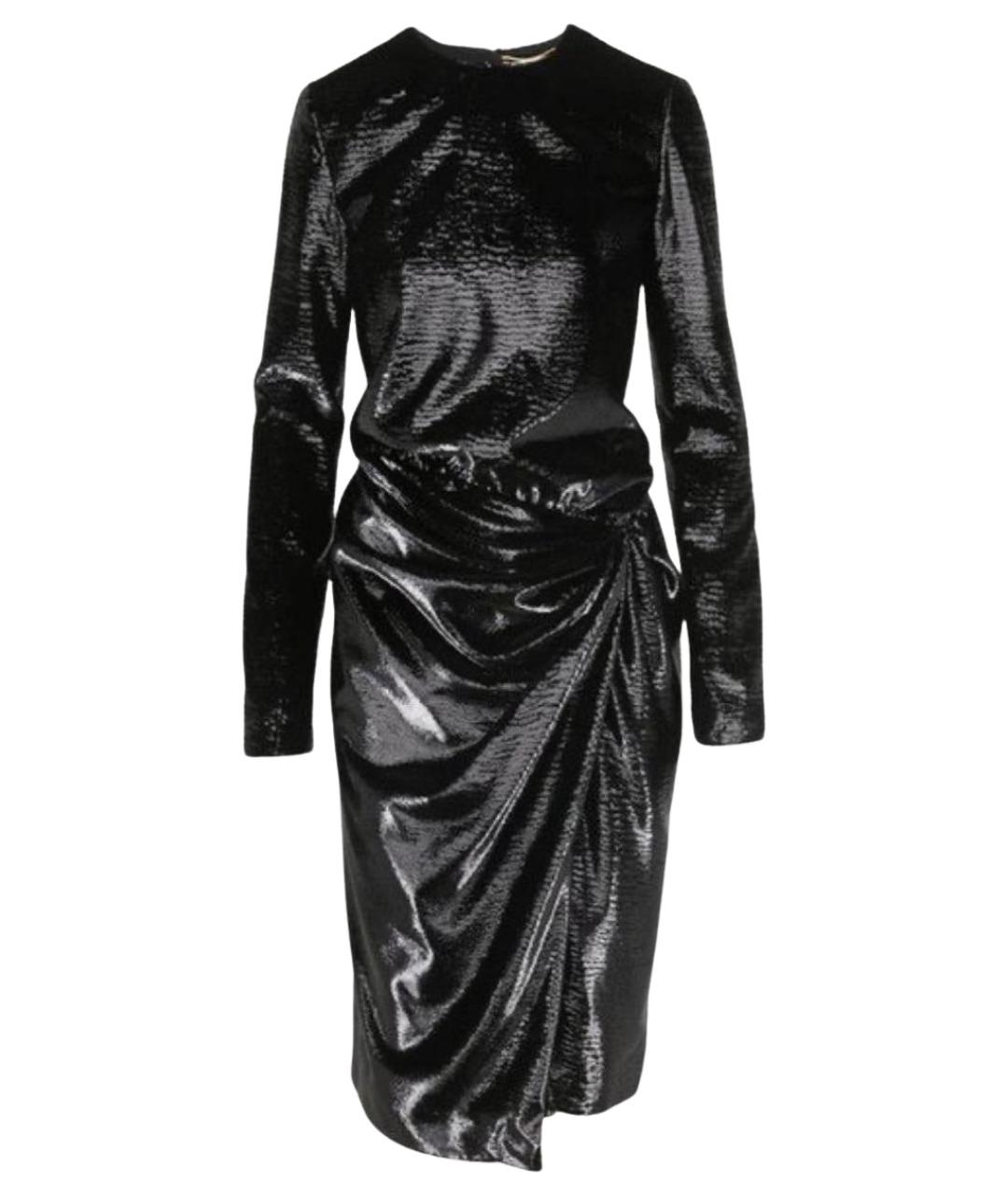 SAINT LAURENT Черное полиамидовое вечернее платье, фото 1