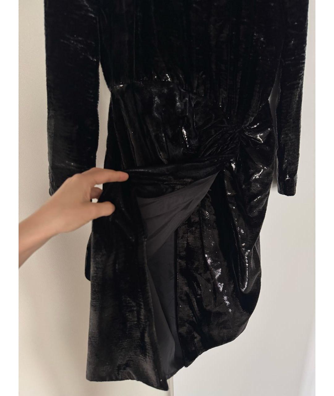 SAINT LAURENT Черное полиамидовое вечернее платье, фото 7