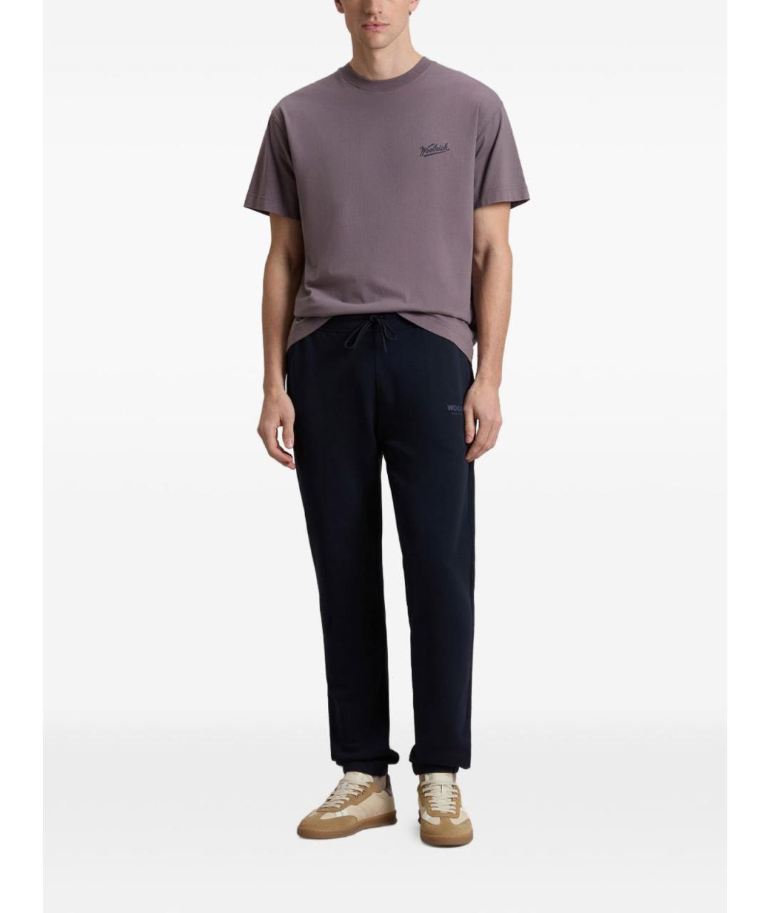 WOOLRICH Синие хлопковые повседневные брюки, фото 2