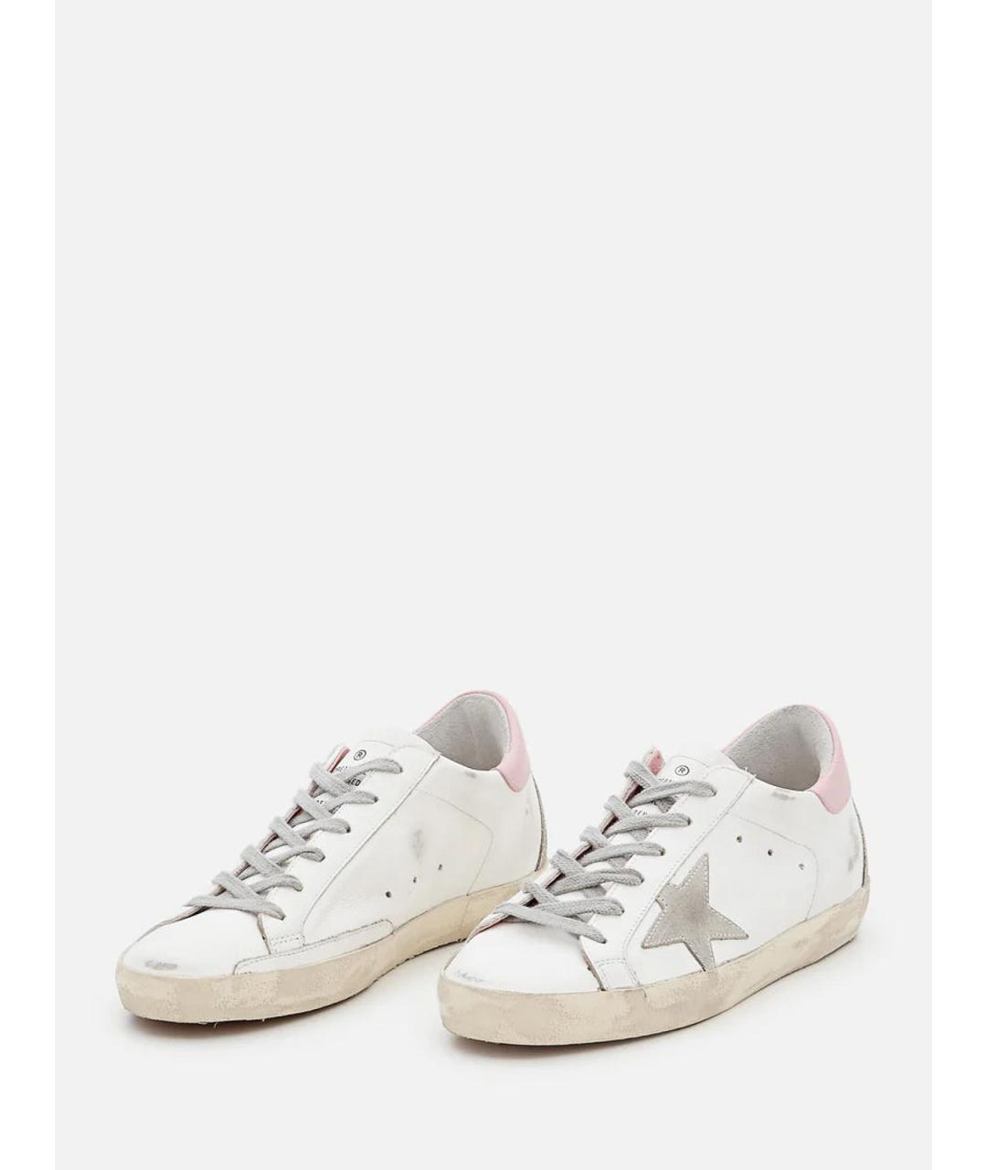GOLDEN GOOSE Белые кожаные кроссовки, фото 3