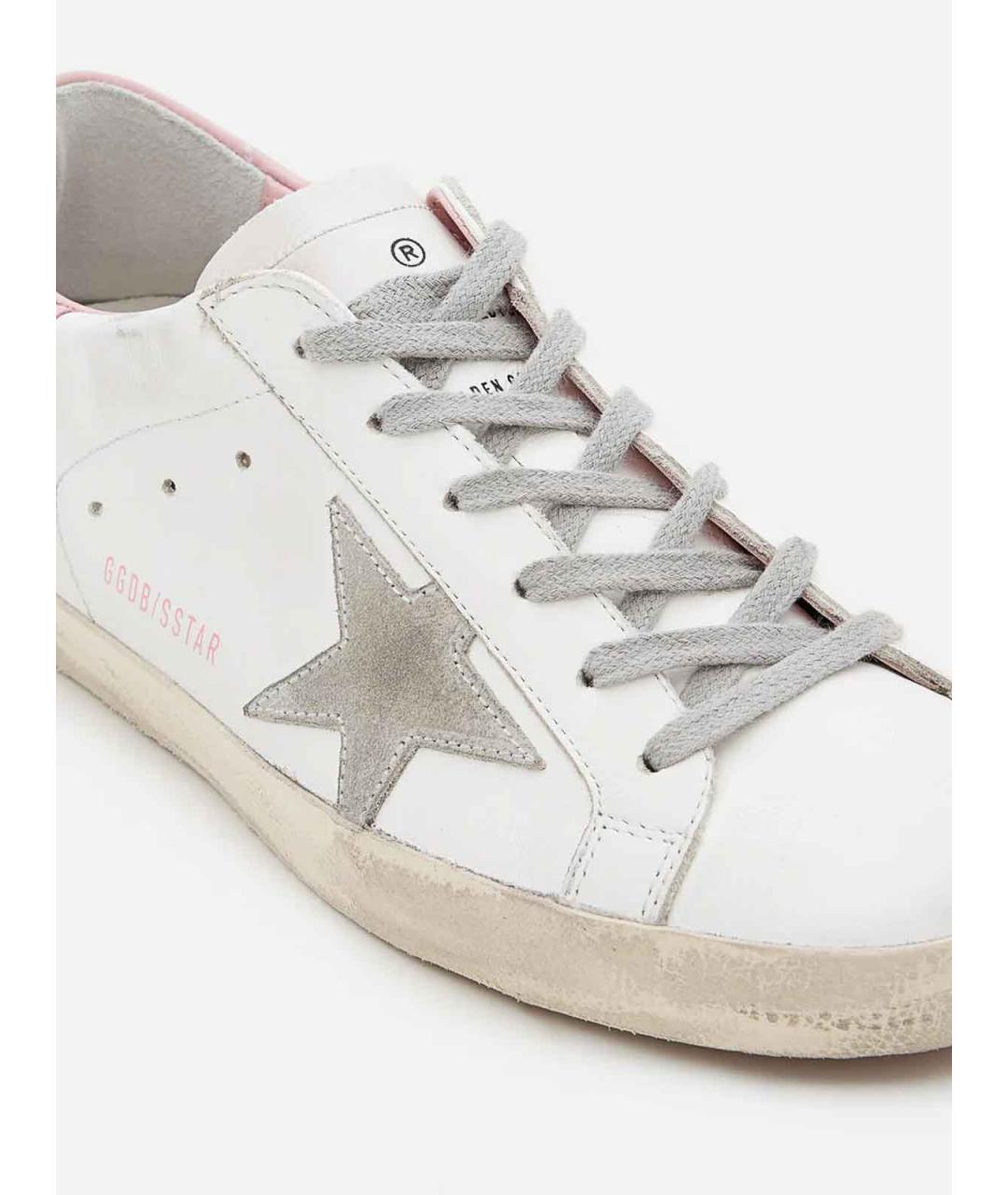 GOLDEN GOOSE Белые кожаные кроссовки, фото 2