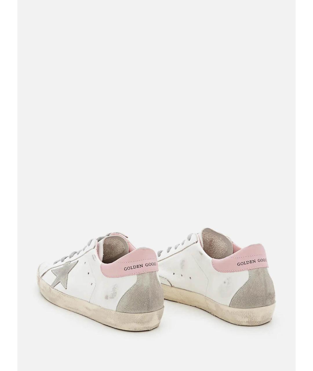 GOLDEN GOOSE Белые кожаные кроссовки, фото 4