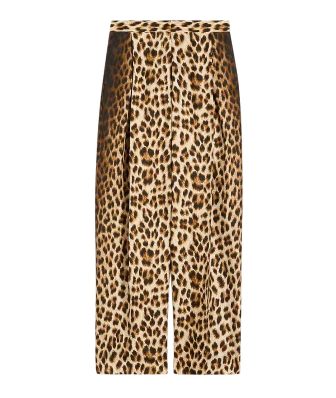 SPORTMAX Мульти шелковые брюки широкие, фото 1