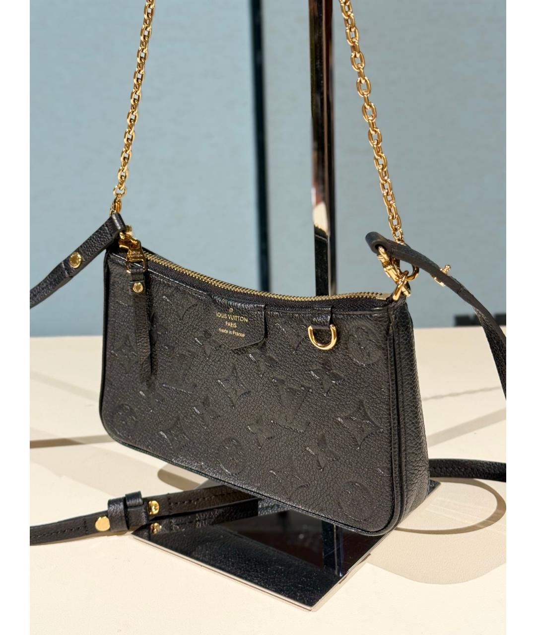 LOUIS VUITTON Черная кожаная сумка через плечо, фото 2