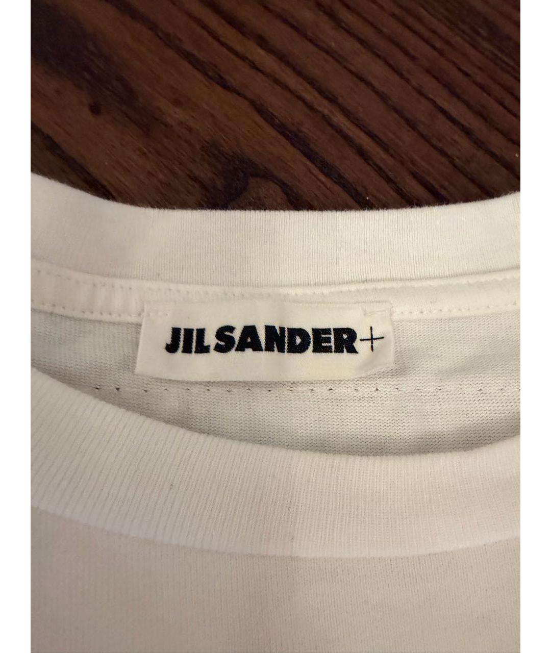 JIL SANDER Белая хлопковая футболка, фото 2