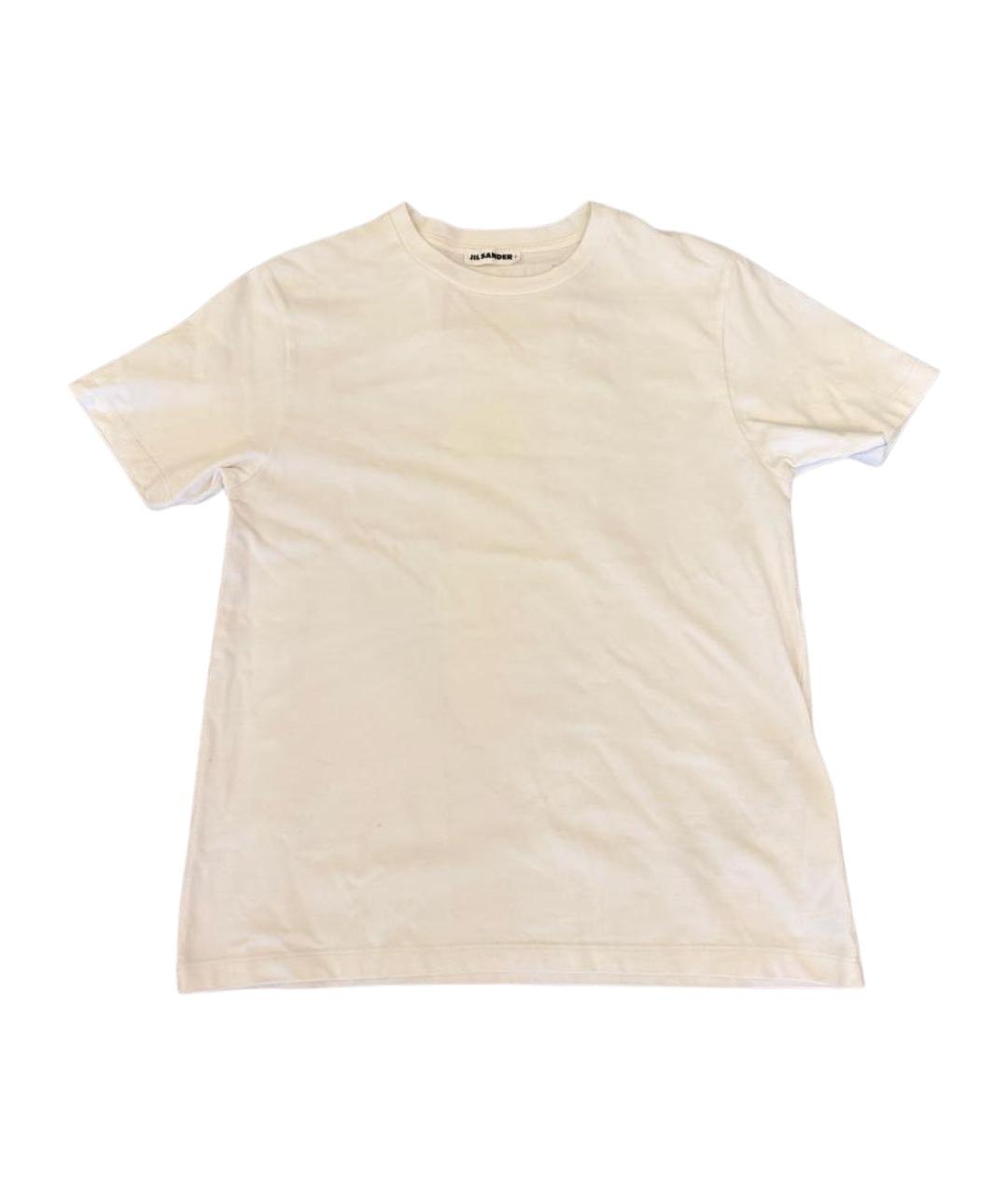 JIL SANDER Белая хлопковая футболка, фото 1