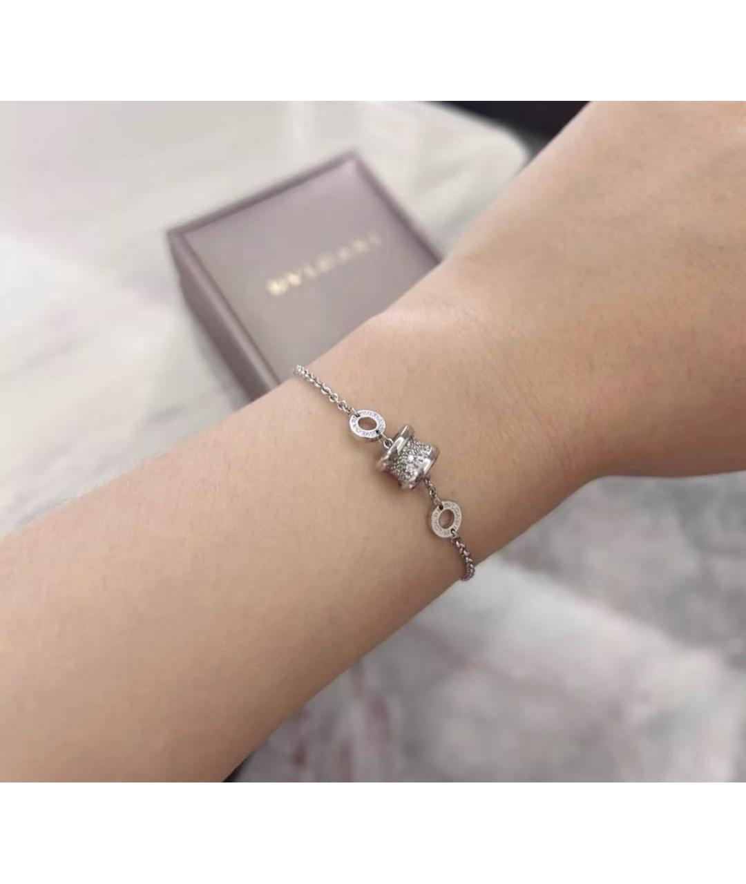 BVLGARI Серебряный браслет из белого золота, фото 4