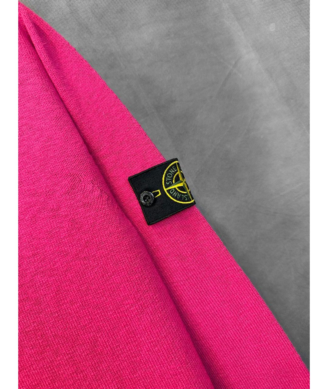 STONE ISLAND Розовый хлопковый кардиган, фото 5