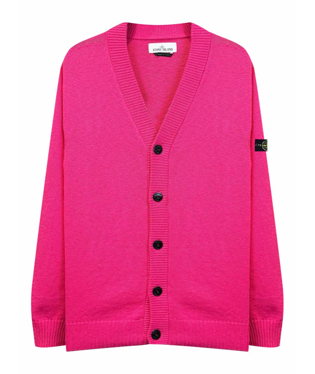 STONE ISLAND Розовый хлопковый кардиган, фото 1