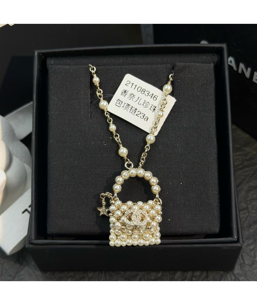CHANEL Белое колье, фото 8