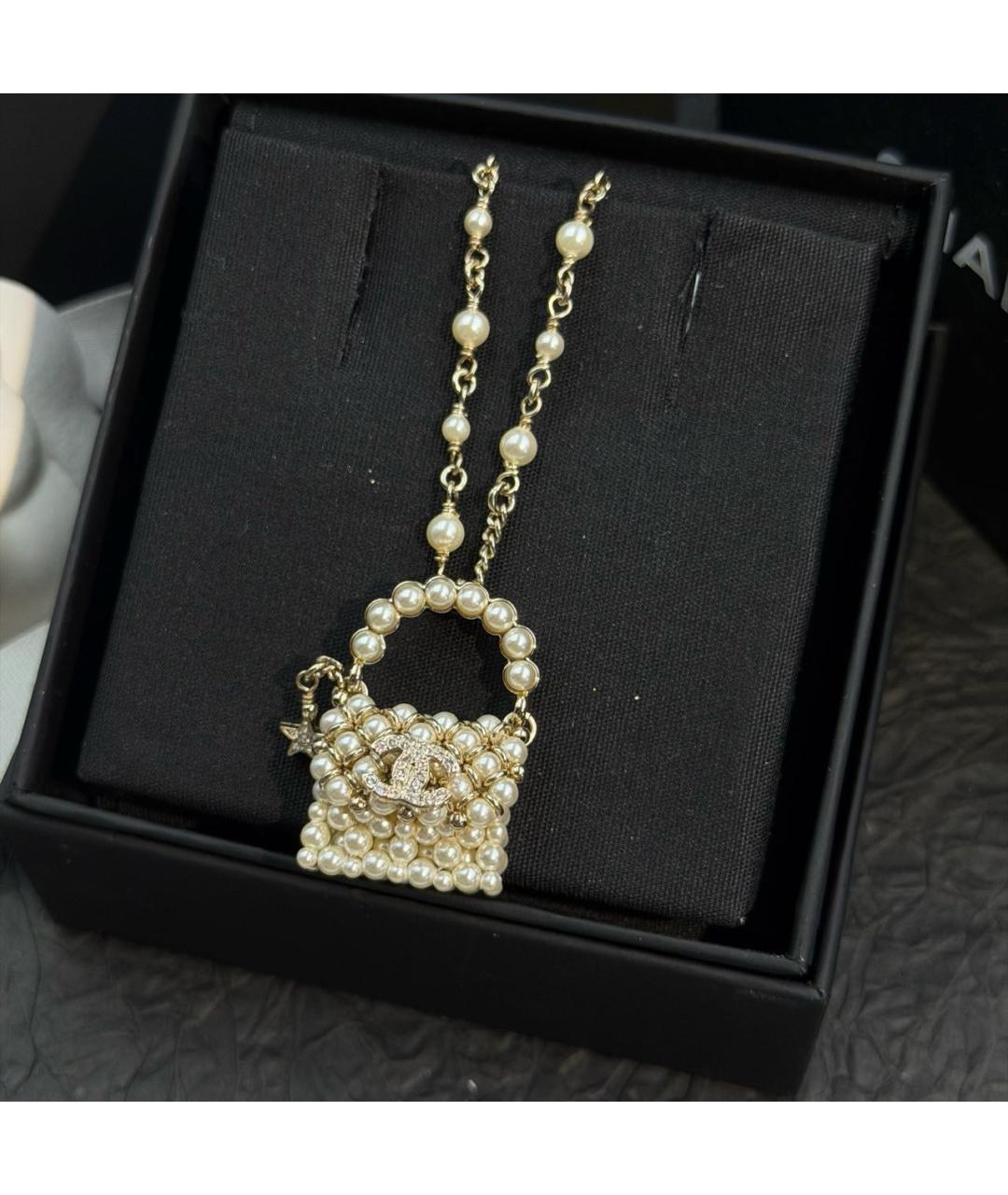 CHANEL Белое колье, фото 3