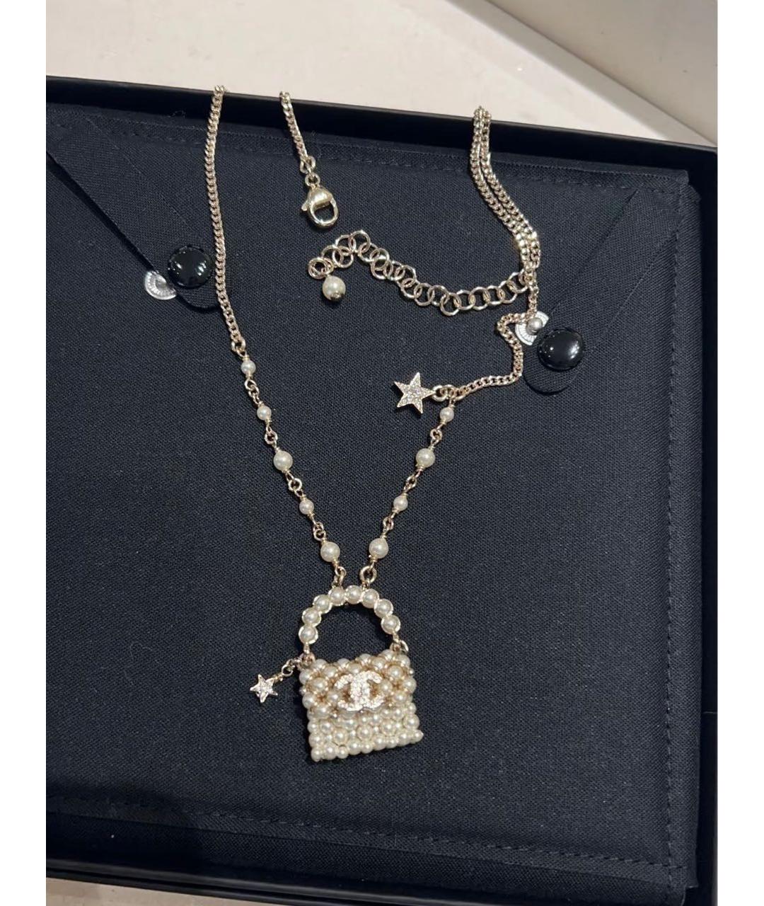 CHANEL Белое колье, фото 2