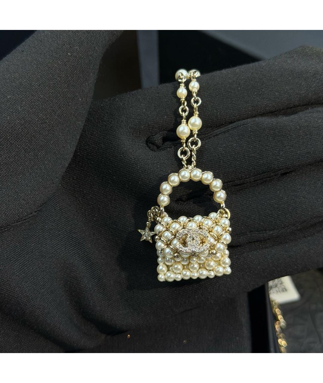 CHANEL Белое колье, фото 4