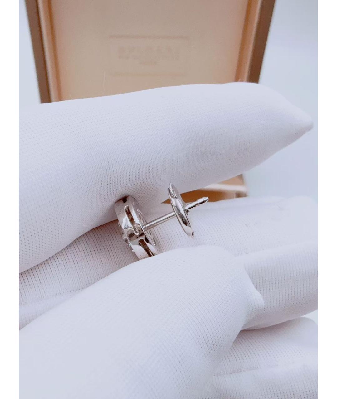 BVLGARI Серебряные серьги из белого золота, фото 4