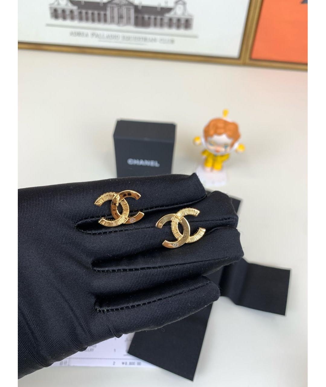 CHANEL Золотые серьги, фото 4