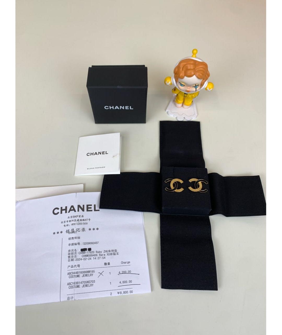 CHANEL Золотые серьги, фото 2