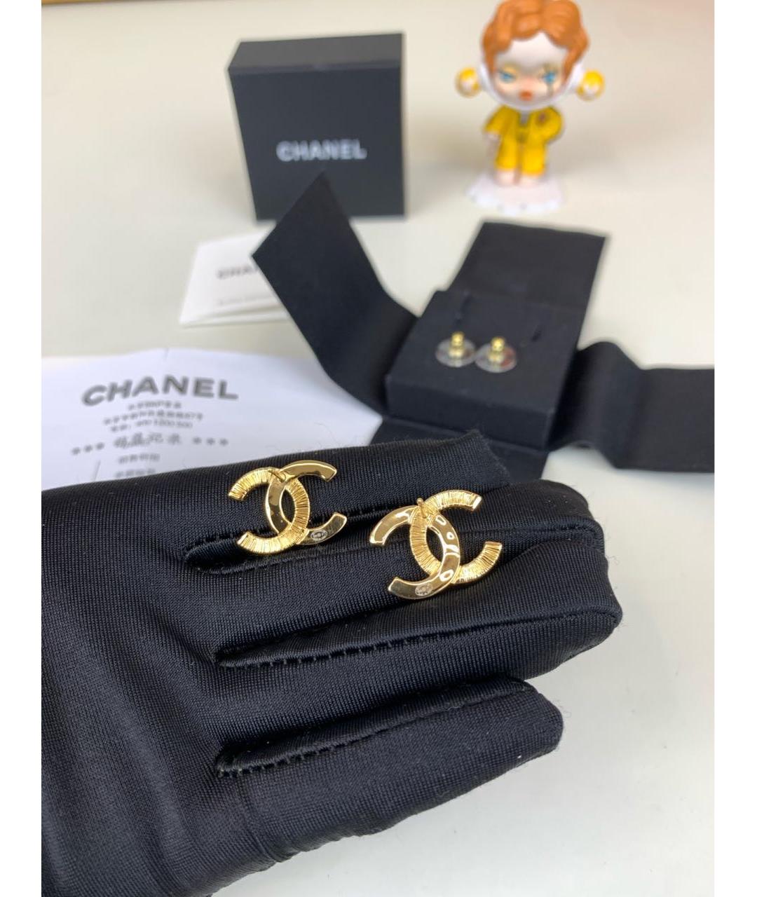 CHANEL Золотые серьги, фото 3