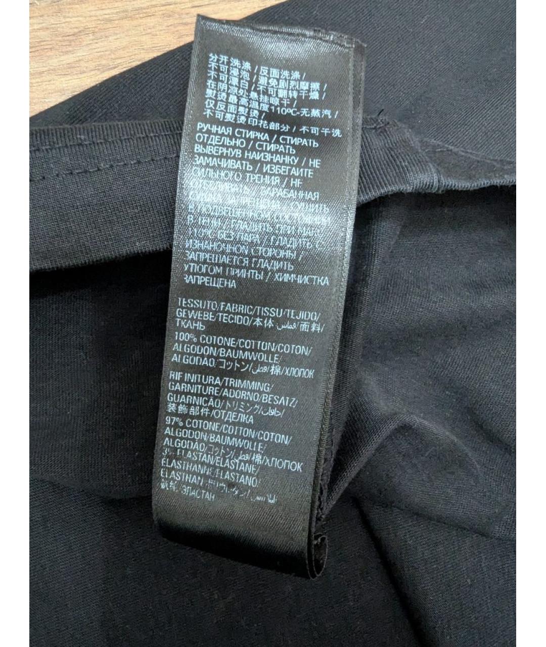 BALENCIAGA Черная хлопковая футболка, фото 5
