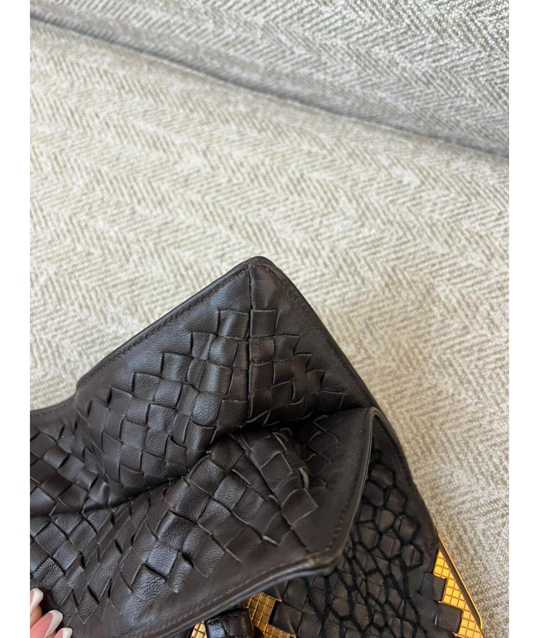 BOTTEGA VENETA Черная кожаная сумка тоут, фото 8