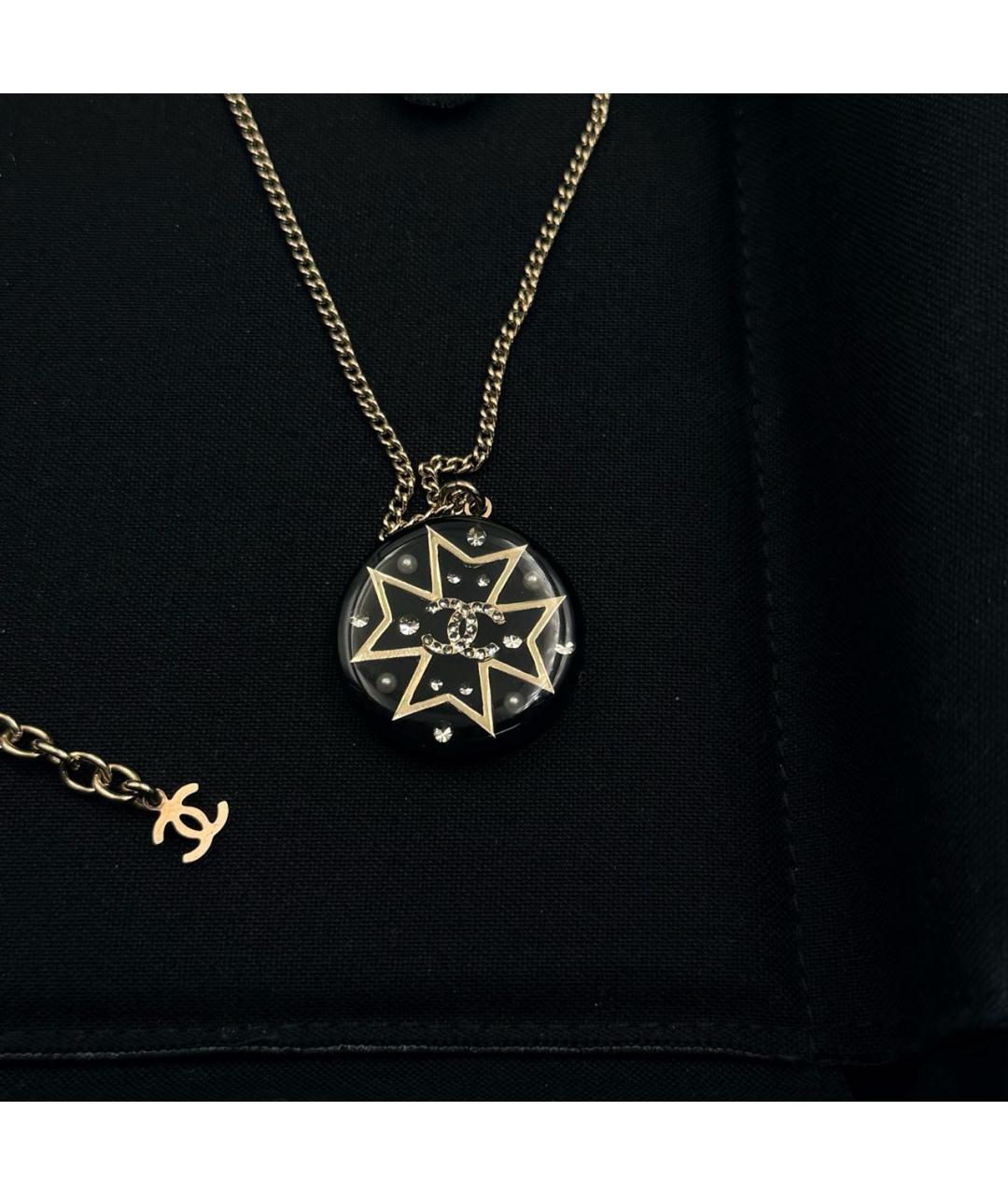 CHANEL Черное колье, фото 6