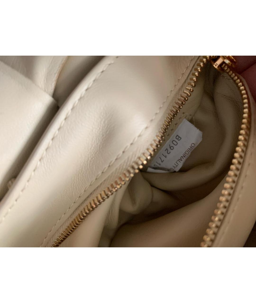 BOTTEGA VENETA Бежевая кожаная сумка через плечо, фото 6