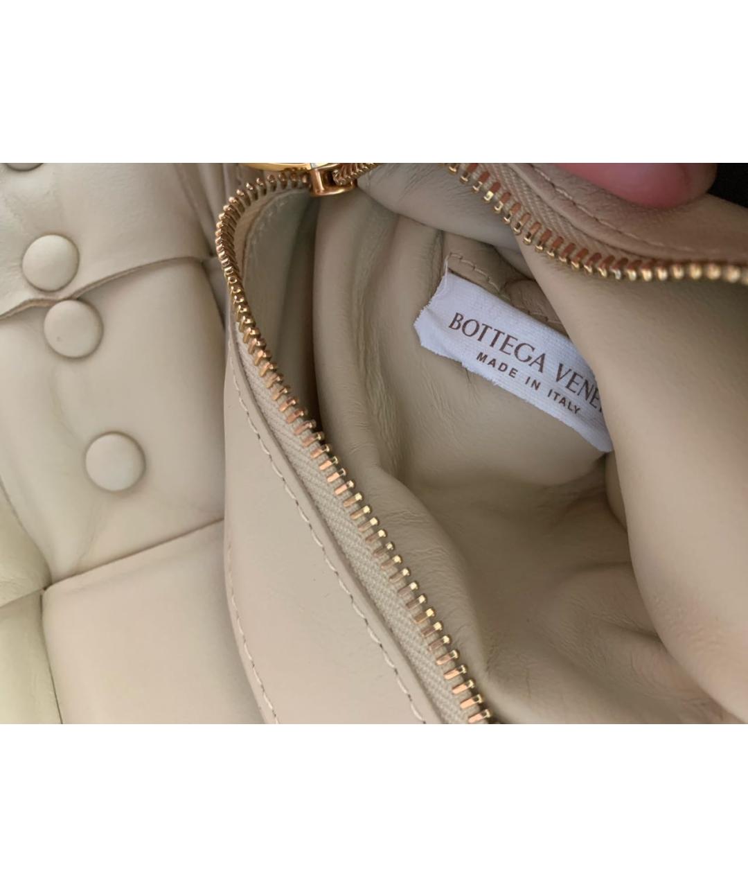 BOTTEGA VENETA Бежевая кожаная сумка через плечо, фото 5