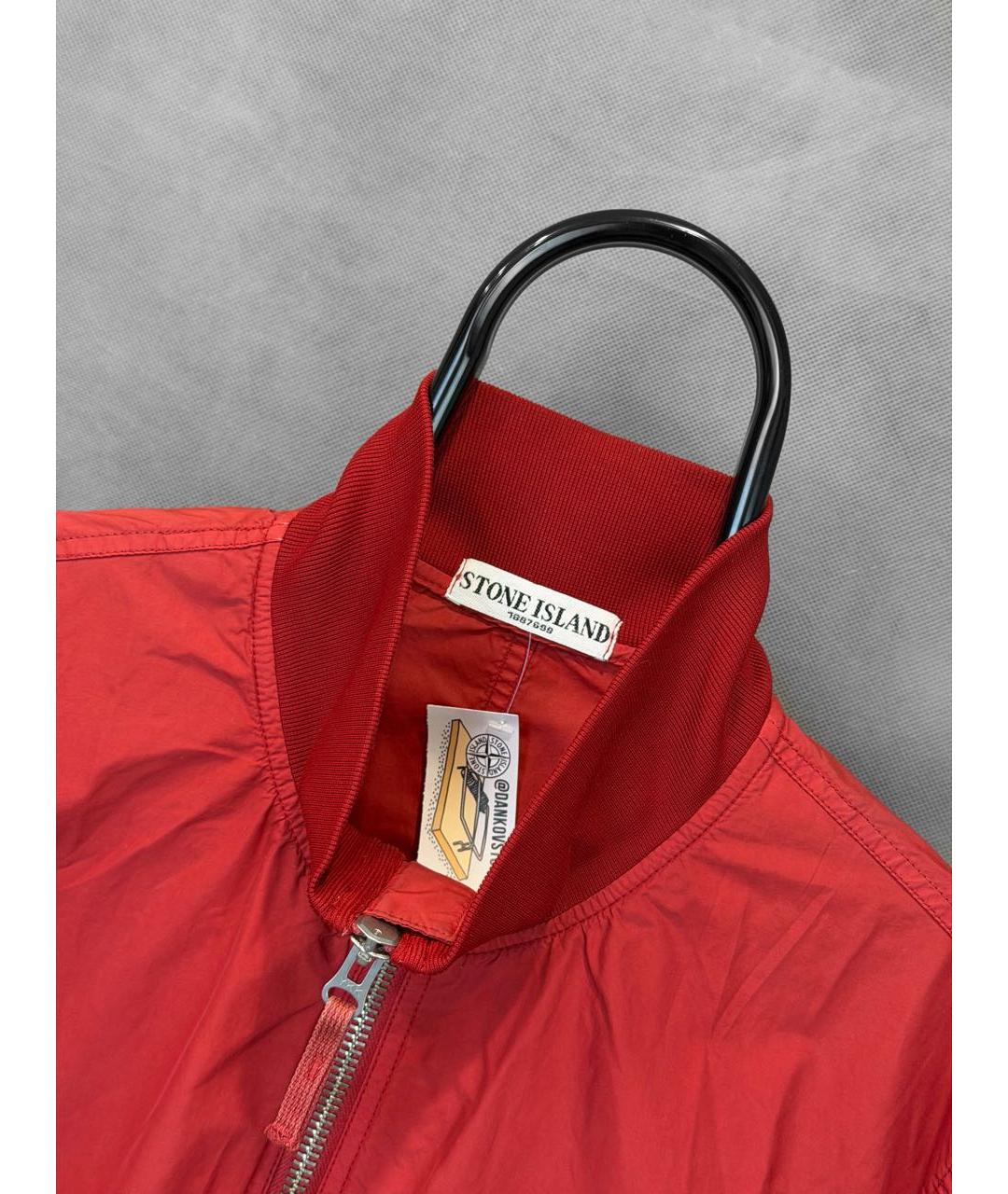 STONE ISLAND Красная полиамидовая куртка, фото 3