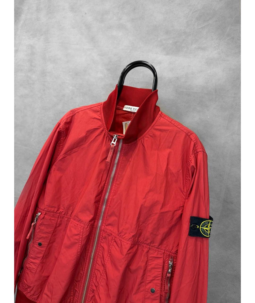 STONE ISLAND Красная полиамидовая куртка, фото 4