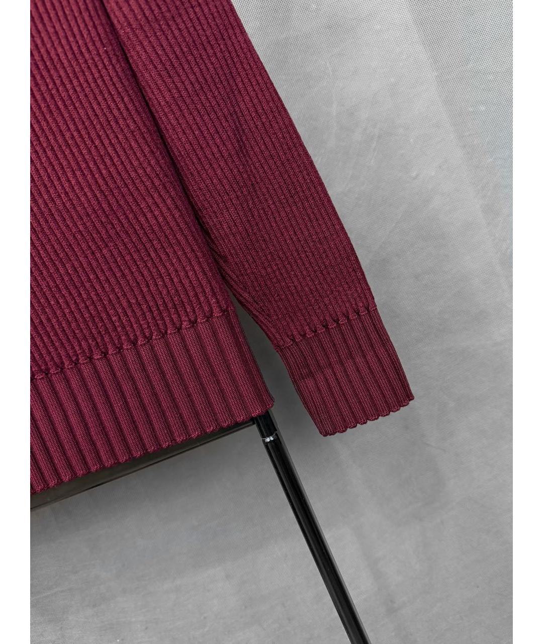 STONE ISLAND Бордовая шерстяная водолазка, фото 5