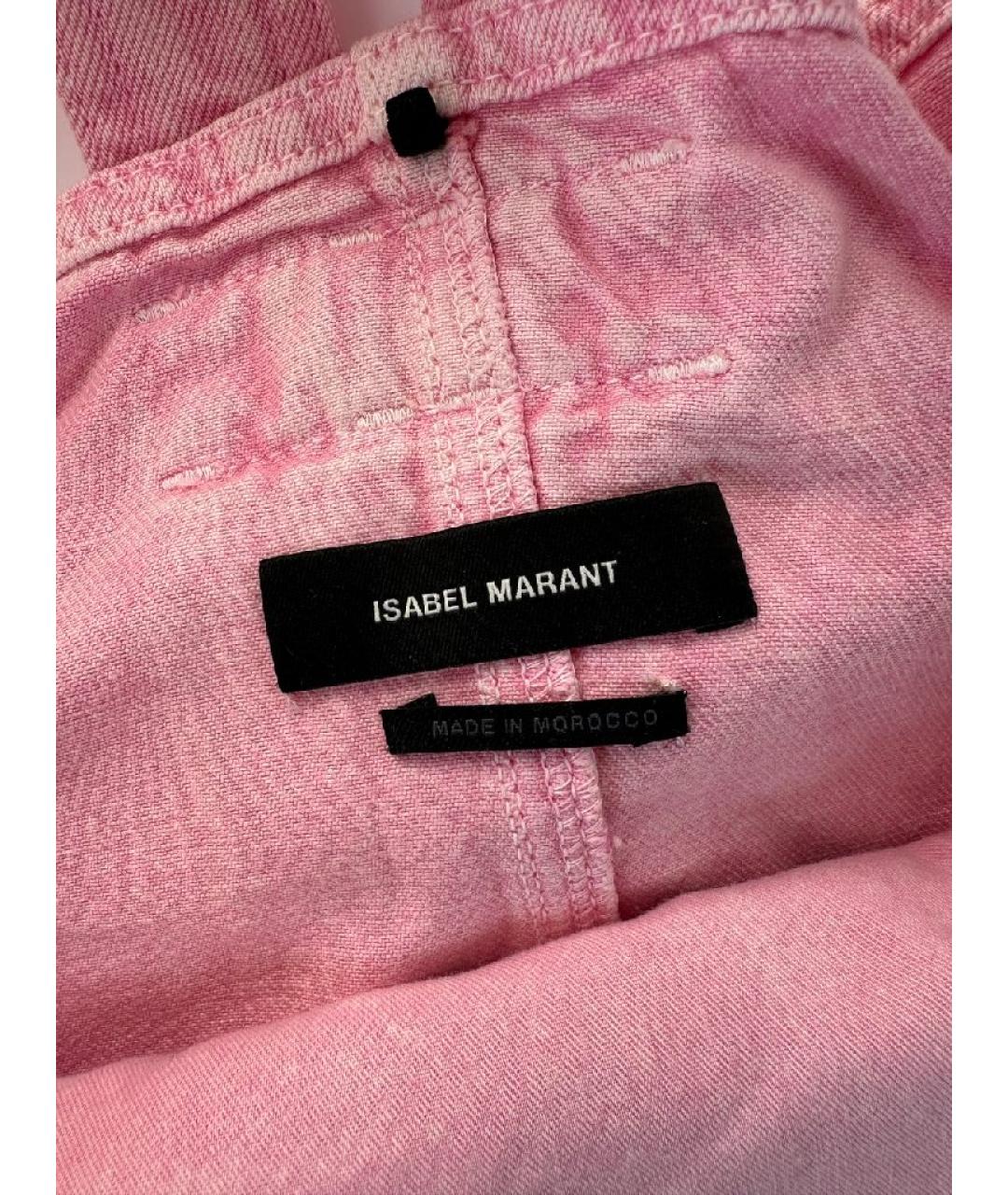 ISABEL MARANT Розовый хлопковый комбинезон, фото 7