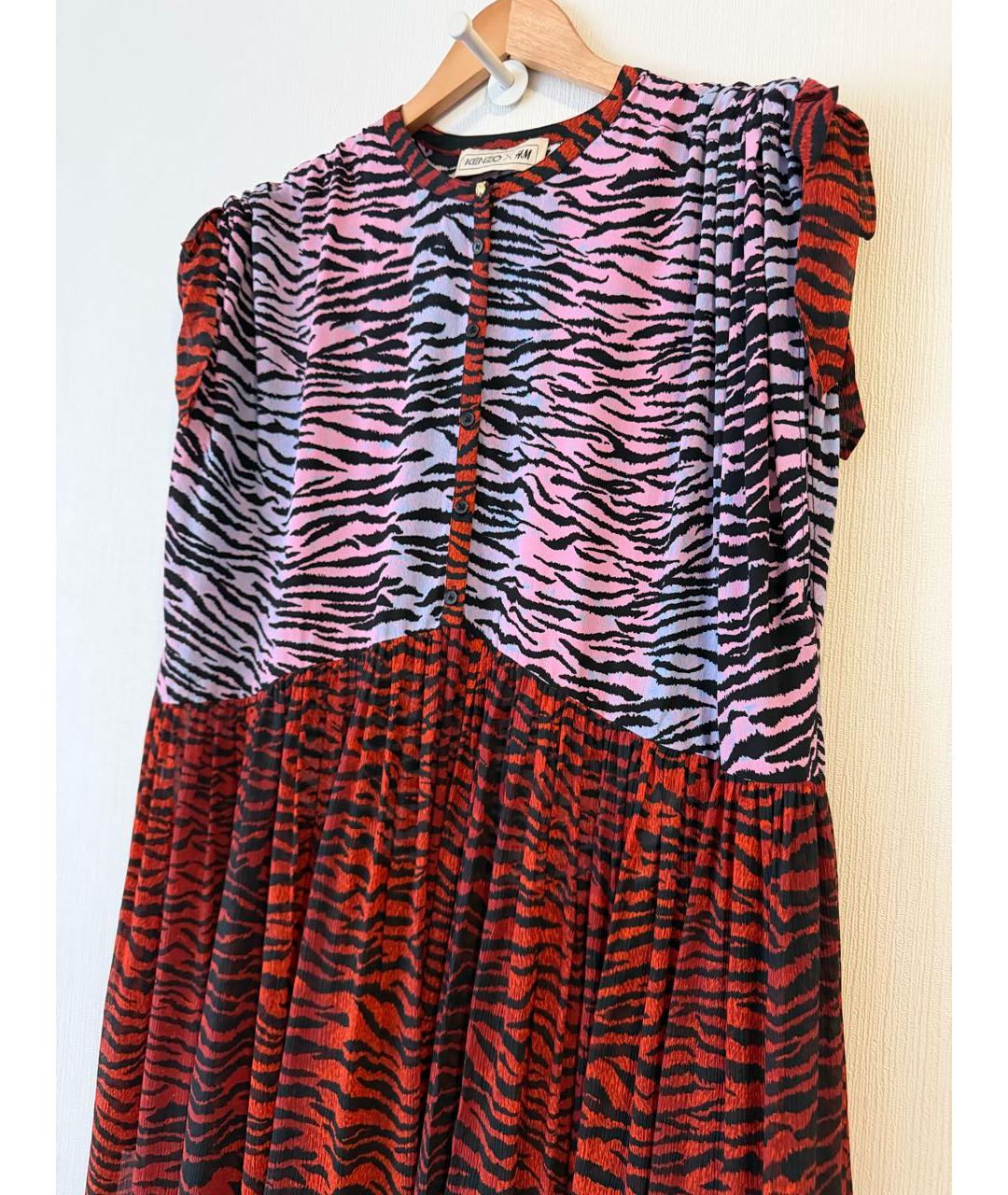 KENZO Мульти шелковое повседневное платье, фото 7