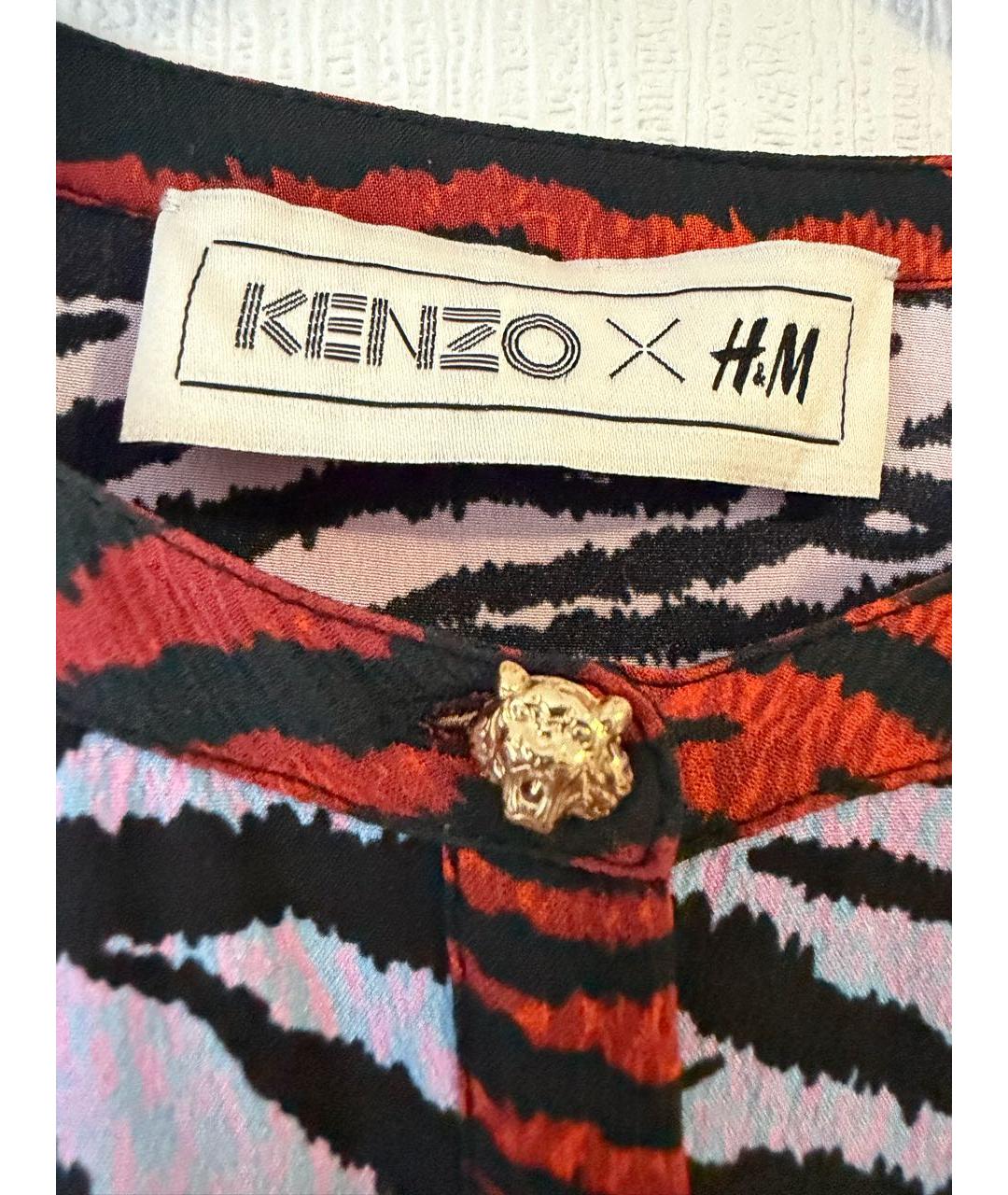 KENZO Мульти шелковое повседневное платье, фото 3