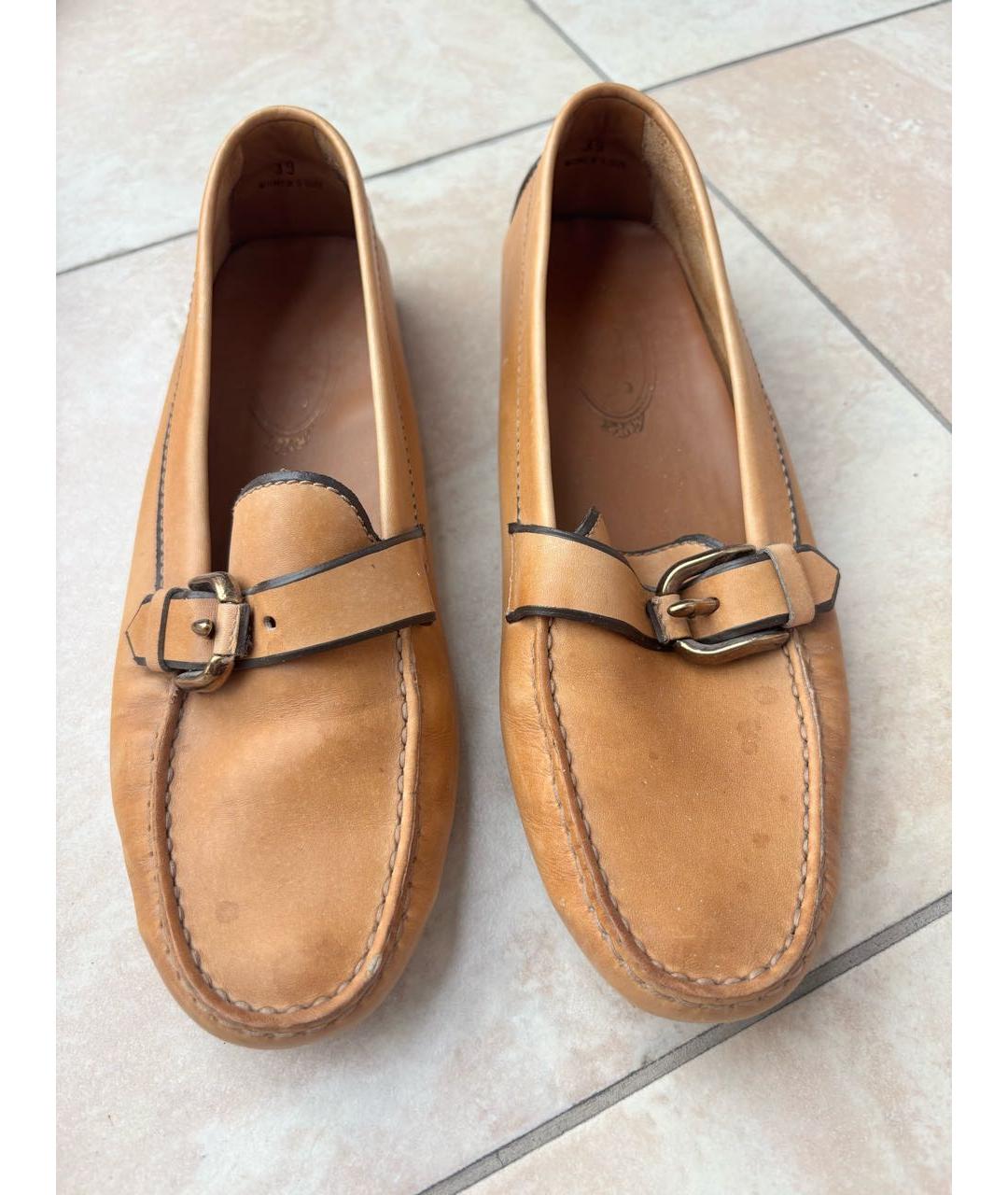 TOD'S Бежевые кожаные мокасины, фото 2