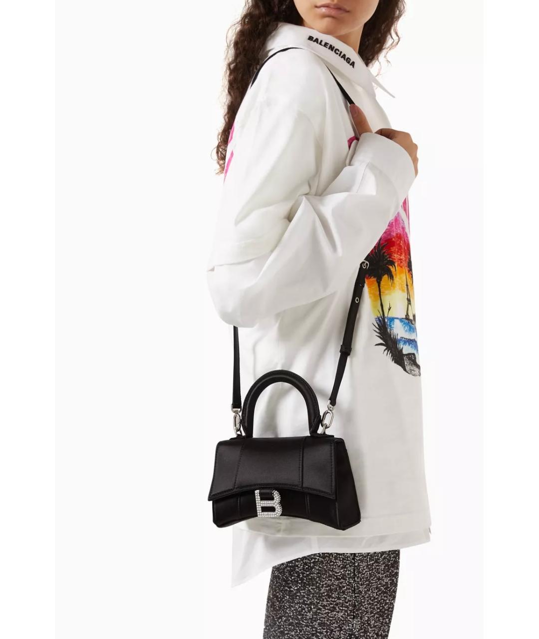 BALENCIAGA Черная тканевая сумка через плечо, фото 2