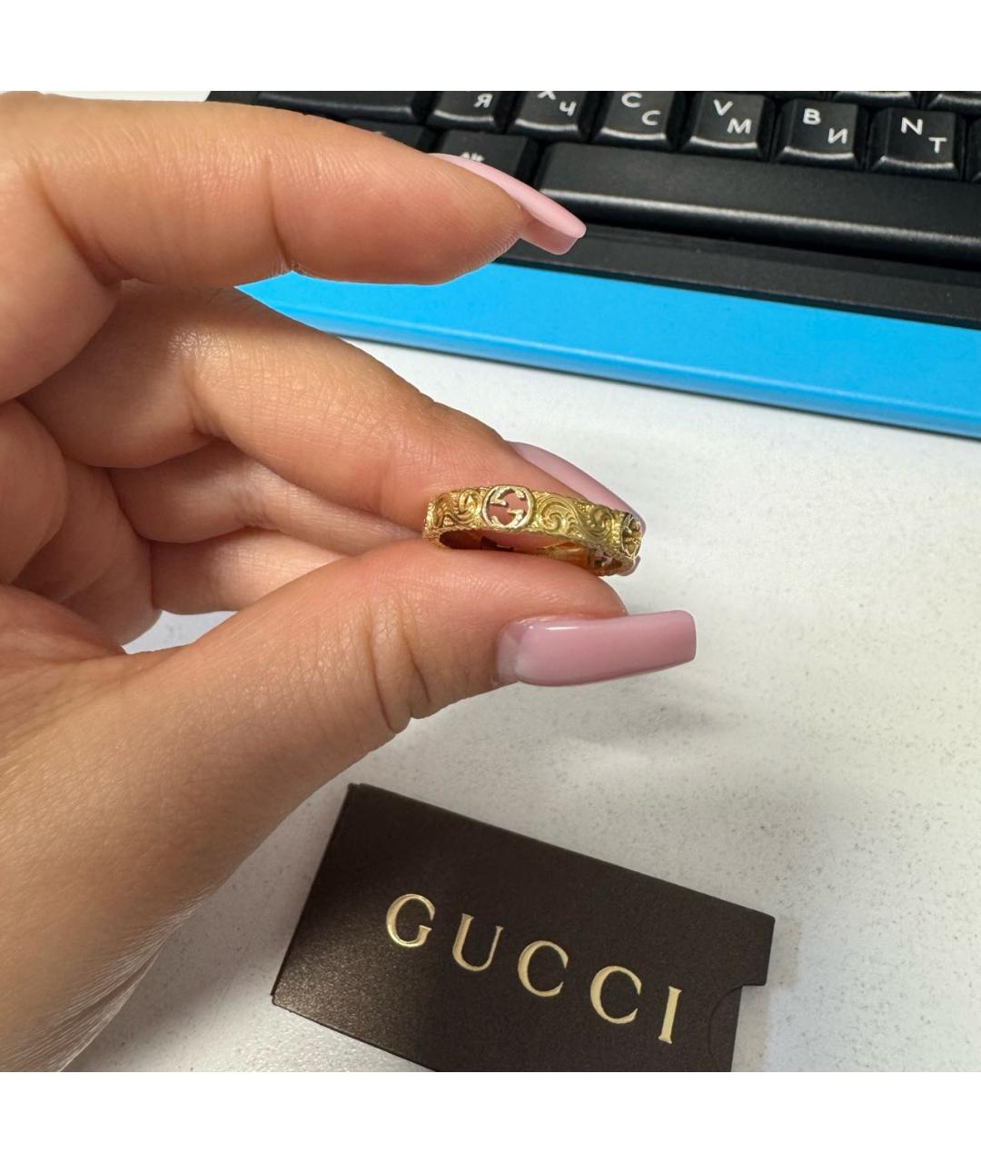 GUCCI Золотое кольцо из желтого золота, фото 2