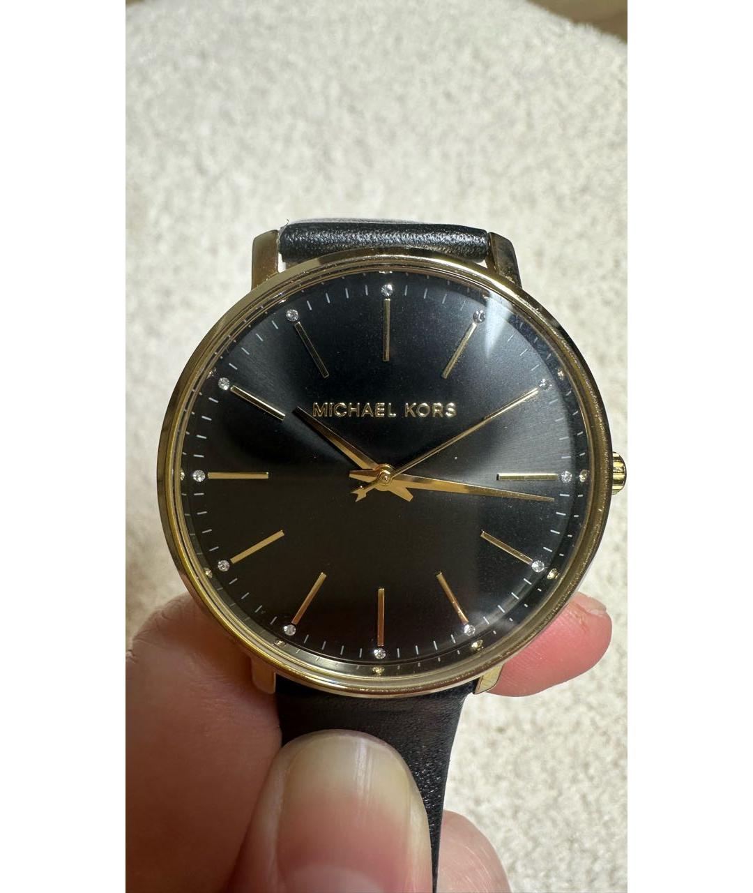 MICHAEL KORS Черные стеклянные часы, фото 2