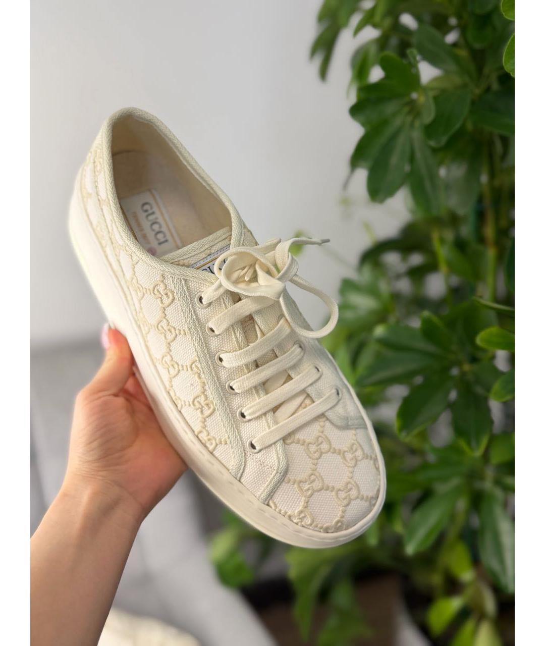 GUCCI Бежевые кеды, фото 6