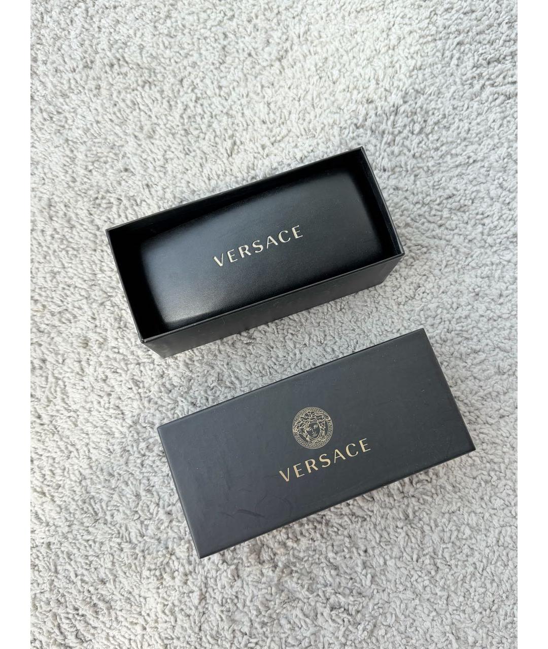 VERSACE Коричневые пластиковые солнцезащитные очки, фото 8