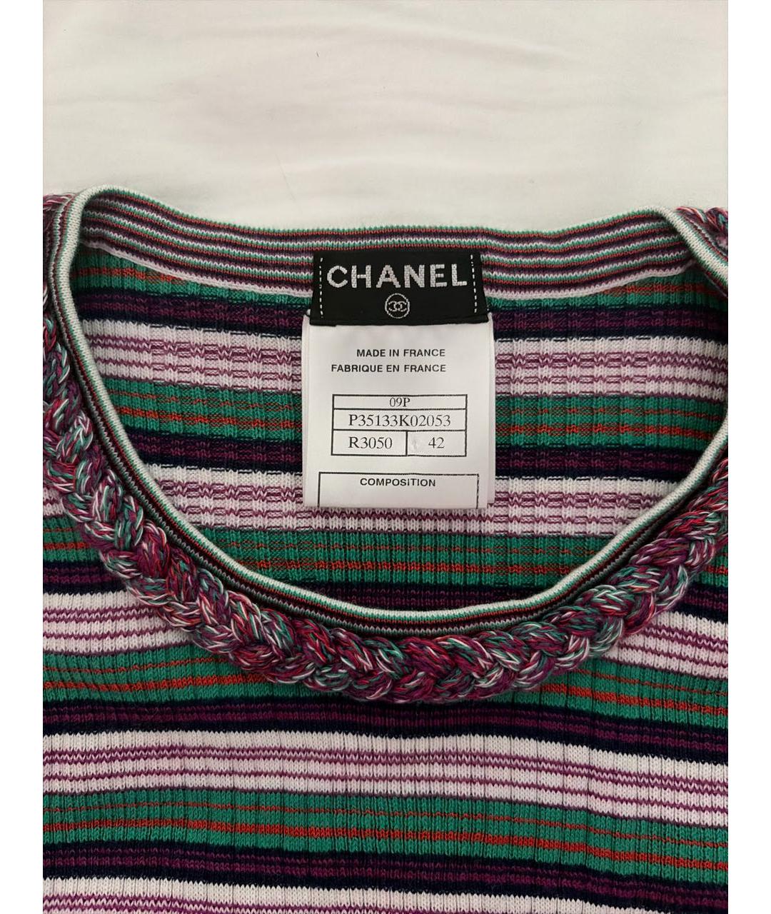 CHANEL Мульти хлопковое повседневное платье, фото 3