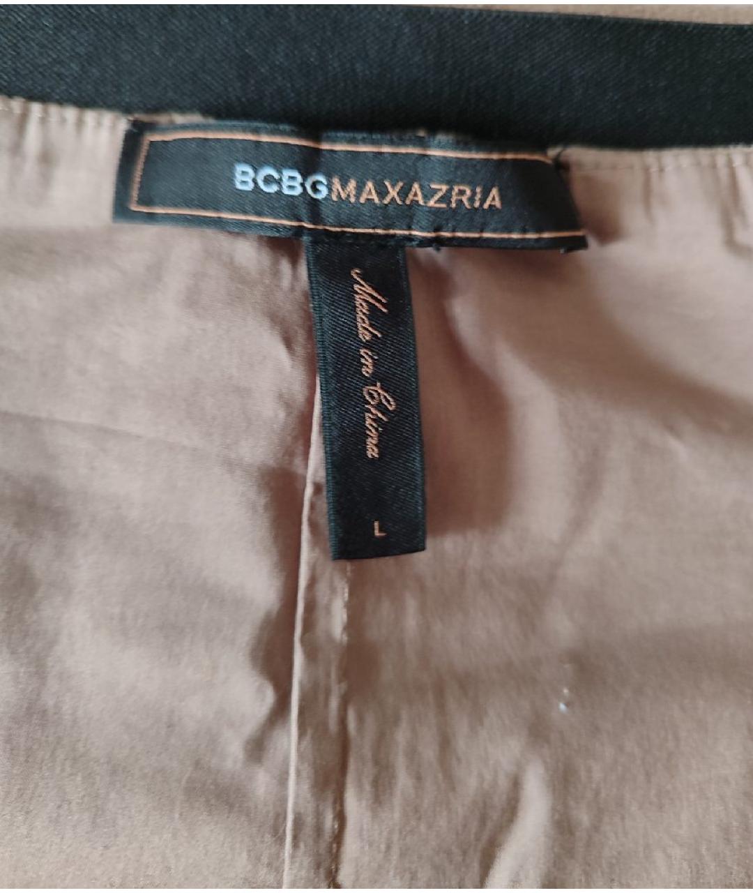 BCBG MAXAZRIA Бежевая полиэстеровая юбка мини, фото 3