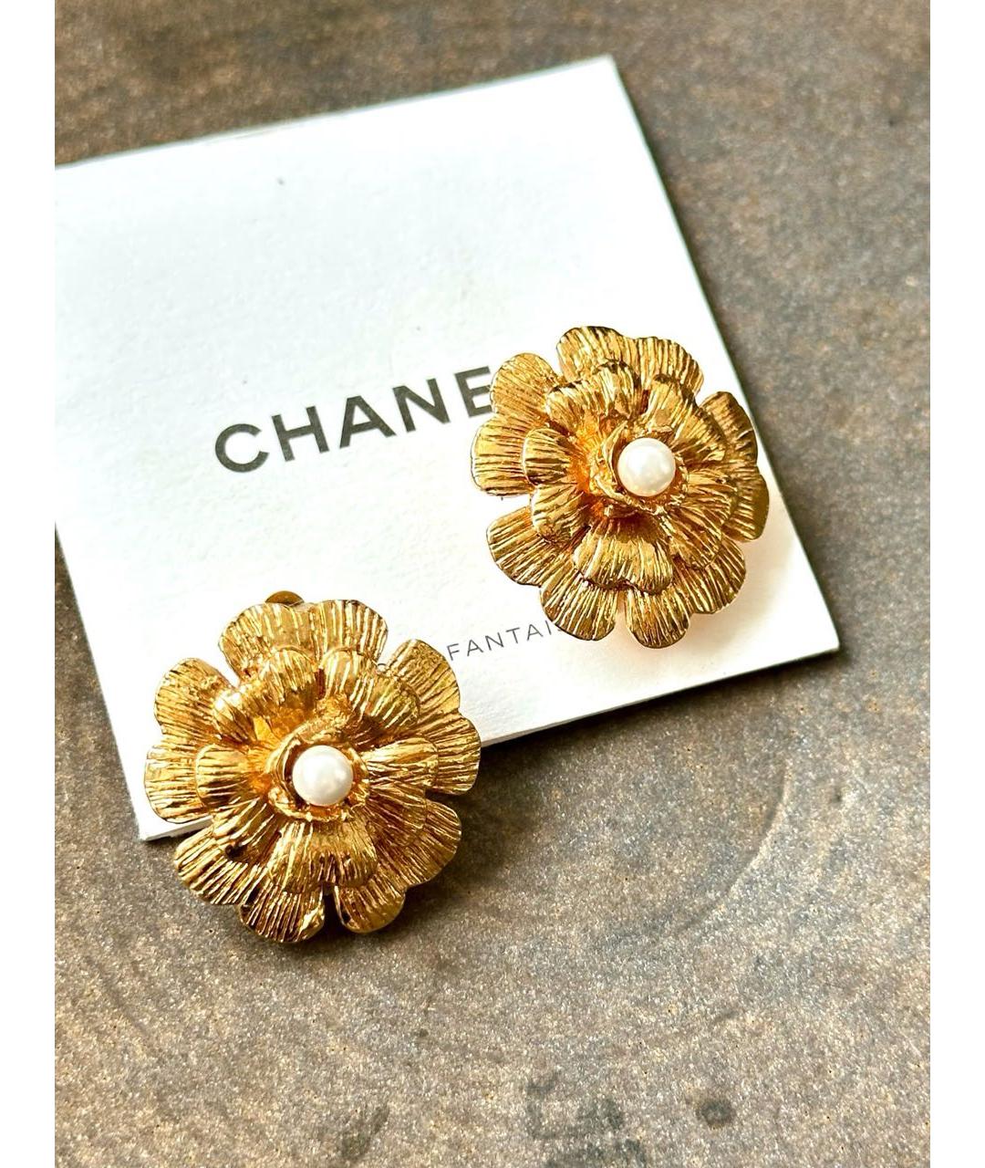 CHANEL Золотые серьги, фото 7